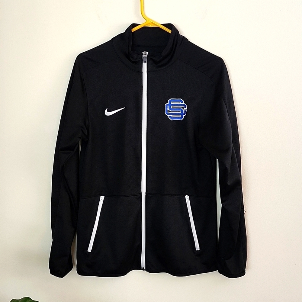 Nike dryfit black long sleeve zip up South Carolina embroidery